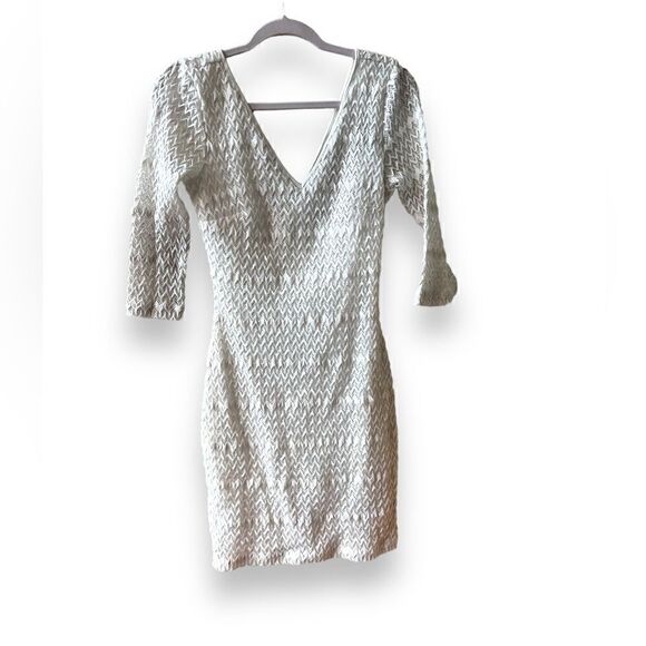 Guess Dress Bodycon Women’s Sz 8 White Y2K Lace - Picture 2 of 10